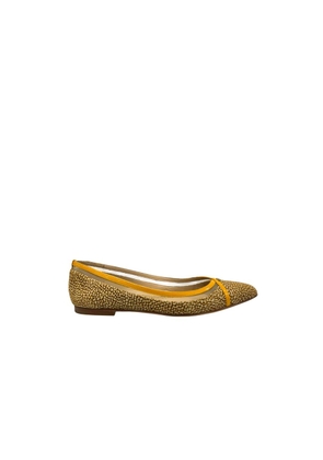 Borbonese Yellow Leather Women Sandal - EU37/US7