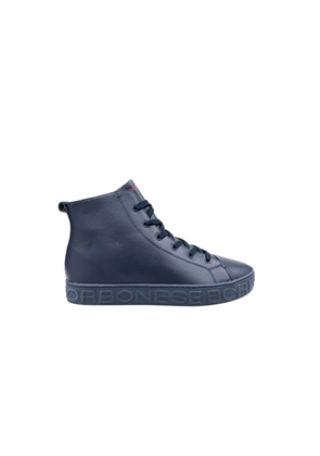Borbonese Blue Genuine Leather Men Sneaker - EU42/US9