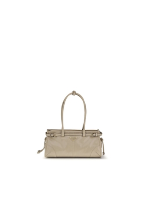 Prada Beige Calf Leather Bos Taurus Shoulder Bag