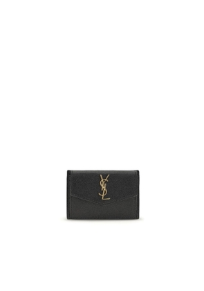 Saint Laurent Black Calf Leather Bos Taurus Wallet