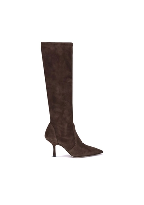 Stuart Weitzman Brown Calf Leather Bos Taurus High Heel Boots - EU36.5/US6.5