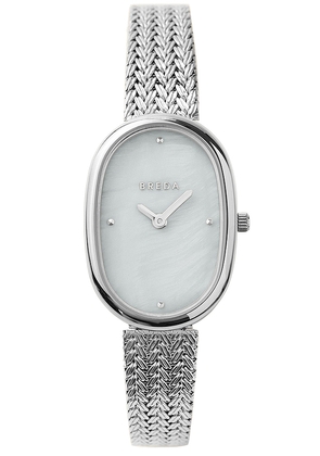 Breda Jane Watch in Metallic Silver.