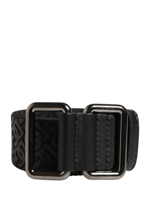 Dolce & Gabbana Men Black DG Logo Polyester Metal Buckle Belt - 90 cm / 36 Inches