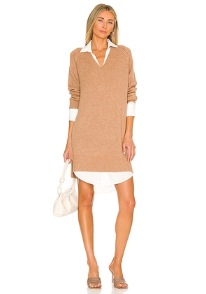 Brochu Walker Looker Vee Dress in Tan. Size XS. Also in M.