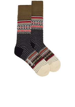 Beams Plus Nordic Socks in Navy.