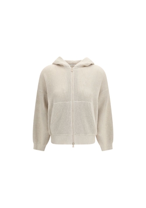 Brunello Cucinelli Beige Cotton Hoodie - S