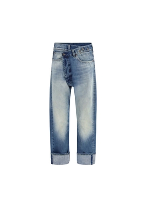 R13 Blue Cotton Straight-Leg Jeans - 26