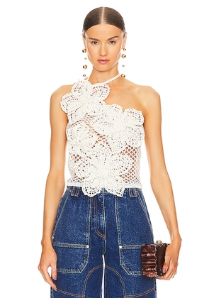 Cult Gaia Nazanin Crochet Top in White. Size L. Also in XL.