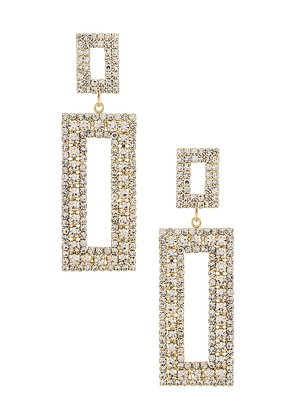 Amber Sceats Diamond Statement Earring in Metallic Gold.