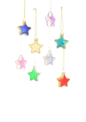 Cody Foster & Co Festive Stars Ornament Set Of 8 in Pink.
