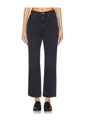 AGOLDE Valen Mid Rise Vintage Straight Jeans in Black. Size 24. Also in 27.