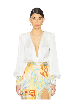 Bronx and Banco Noelle Bodysuit in White. Size L. Also in M, S, XL, XS.