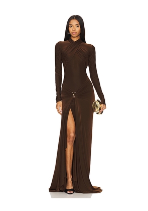 Deme by Gabriella June Gown in Brown. Size L. Also in S, XS.