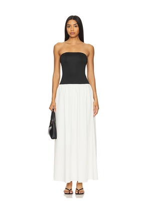 ALL THE WAYS Vega Maxi Dress in Black,White. Size XL. Also in XXS, L.