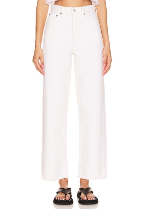 AGOLDE Ren High Rise Wide Leg Jeans in White. Size 23. Also in 27, 28, 30, 31, 32, 33, 34.