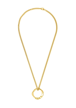 AUREUM Louisa Pendant Necklace in Metallic Gold.