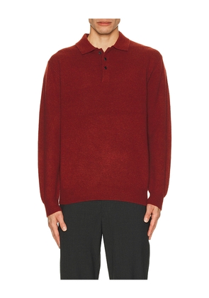 Beams Plus Knit Polo 9g Sweater in Red. Size M. Also in S.