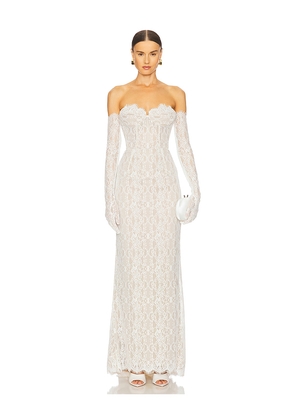 Bronx and Banco Kiera Gown in White. Size M. Also in L, S, XS.