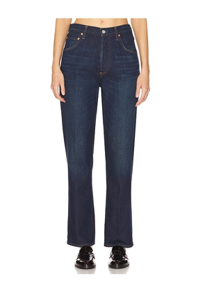 Citizens of Humanity Baretta Relaxed Straight Jeans in Denim-Dark. Size 25. Also in 30, 31, 34.