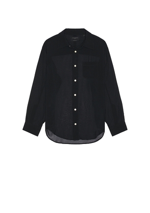 ALLSAINTS Ando Long Sleeve Shirt in Black. Size M. Also in S.