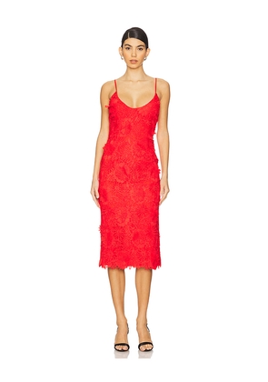 Bardot Adei Midi Dress in Red. Size 10. Also in 4, 2.