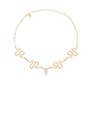 Ettika Royal Snake Choker in Metallic Gold.