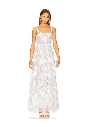 Bronx and Banco Anastasia Maxi Dress in White. Size L. Also in M, S, XS.