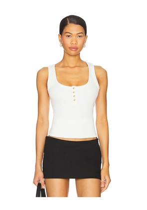 ANINE BING Alessia Tank Top in Ivory. Size M. Also in S.
