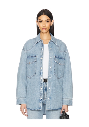 AGOLDE Lotta Shirt in Blue. Size L. Also in S.