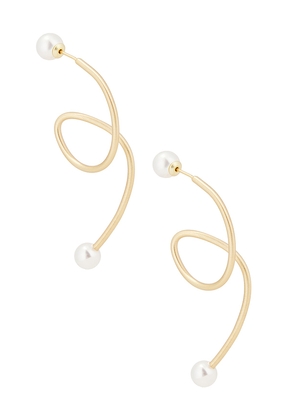 Cult Gaia Tazia Drop Earring in Metallic Bronze.