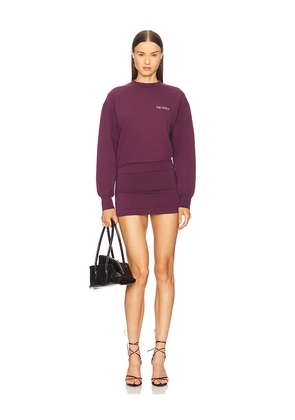 THE ATTICO Fleece Mini Dress in Burgundy. Size 36. Also in 40.