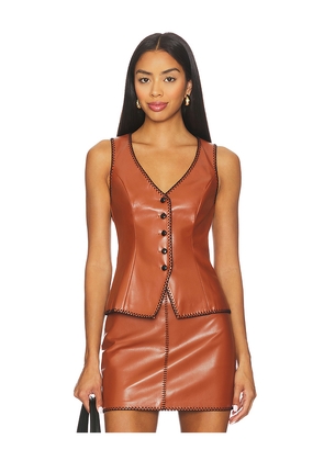 Amanda Uprichard Ginger Vest in Brown. Size M. Also in S.