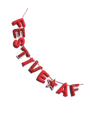 Cody Foster & Co Calico Festive Af Garland in Red.