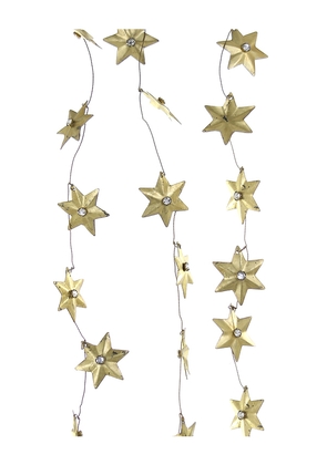 Cody Foster & Co Jeweled Etoile Garland in Metallic Gold.
