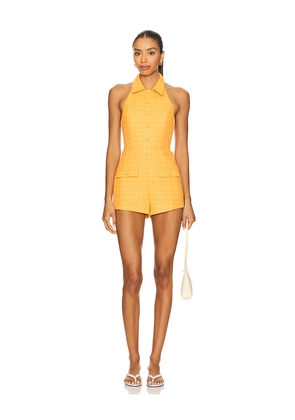 Amanda Uprichard Archer Playsuit in Orange. Size L. Also in XS.