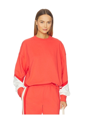 Araminta James Splice Sweatshirt in Coral. Size L. Also in XS, S, M, XL.