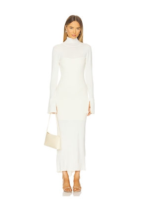 Dodiee Charlie Turtleneck Maxi Dress in Cream. Size M. Also in S, XS.