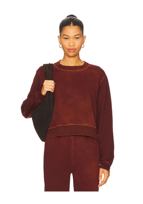 COTTON CITIZEN Roma Crew Sweatshirt in Red. Size L. Also in XS, S, M.