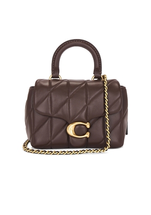 Coach Quilted Tabby Top Handle Bag in Brown.