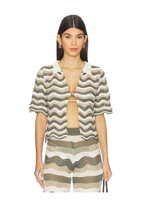 AZULU Martina Top in Olive. Size L. Also in XS, XXS, S, M.