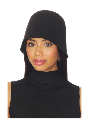 EAVES Winston Felted Wool Hat in Black.