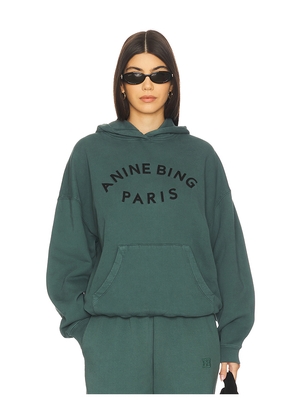 ANINE BING Harvey Paris Sweatshirt in Teal. Size S. Also in XS.