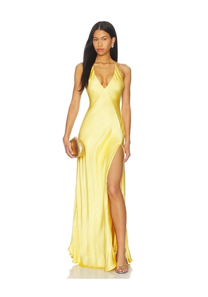 Bardot Yve Halter Dress in Yellow. Size 10. Also in 4, 6, 8, 12.