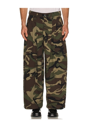 Art Community Triptych Japanese Wide Leg Pant in Army. Size L. Also in M, S, XL/1X.