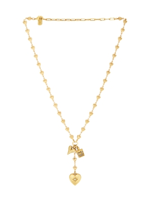 Elizabeth Cole Shaina Necklace in Metallic Gold.