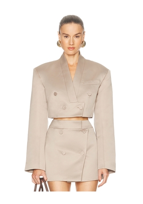Camila Coelho Marosa Jacket in Taupe. Size L. Also in M, S, XL, XS, XXS.