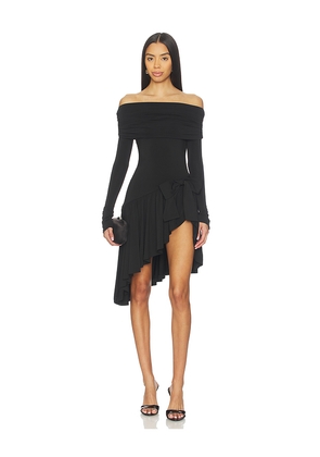 GUIZIO Lola Mini Dress in Black. Size L. Also in M, S.
