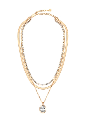 Ettika Tbc Layered Necklace in Metallic Gold.