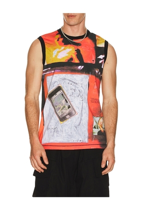 Diesel Hessa Tank in Red,White. Size L. Also in M, S, XL/1X, XXL/2X.