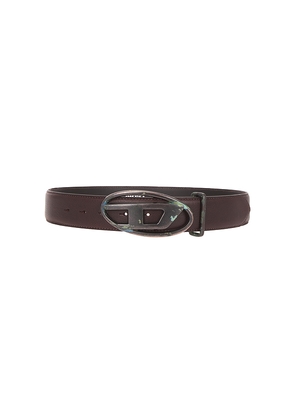 Diesel B-1dr Metal Loop Belt in Brown. Size 100. Also in 85, 90, 95, 105, 110.